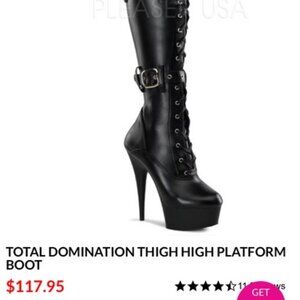 Pleaser Thigh High Pole Dance Boots